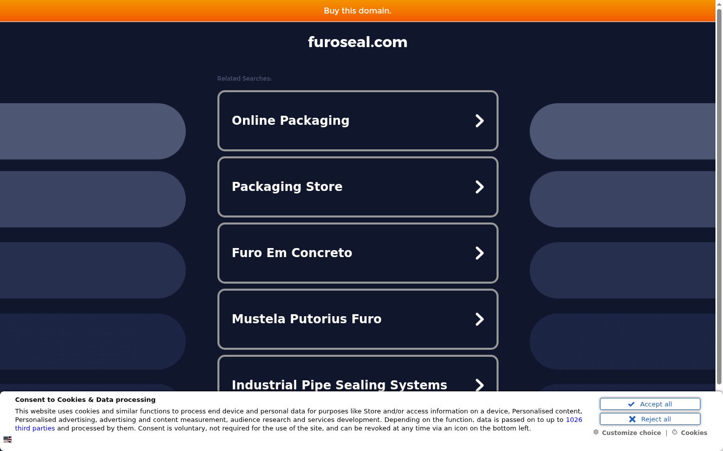 Screenshot del banner di consenso mostrato prima di qualsiasi interazione