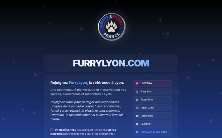 Screenshot of furrylyon.com