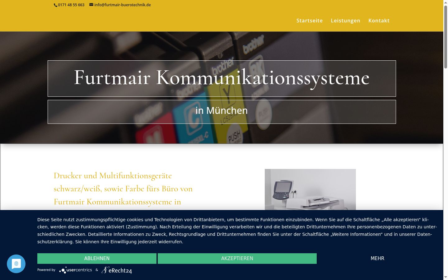 Skärmbild av samtyckesbannern som visades före någon interaktion