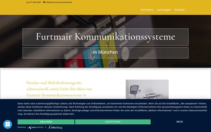 Screenshot of furtmair-buerotechnik.de