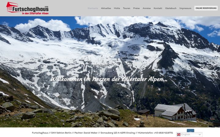 Screenshot of furtschaglhaus.com