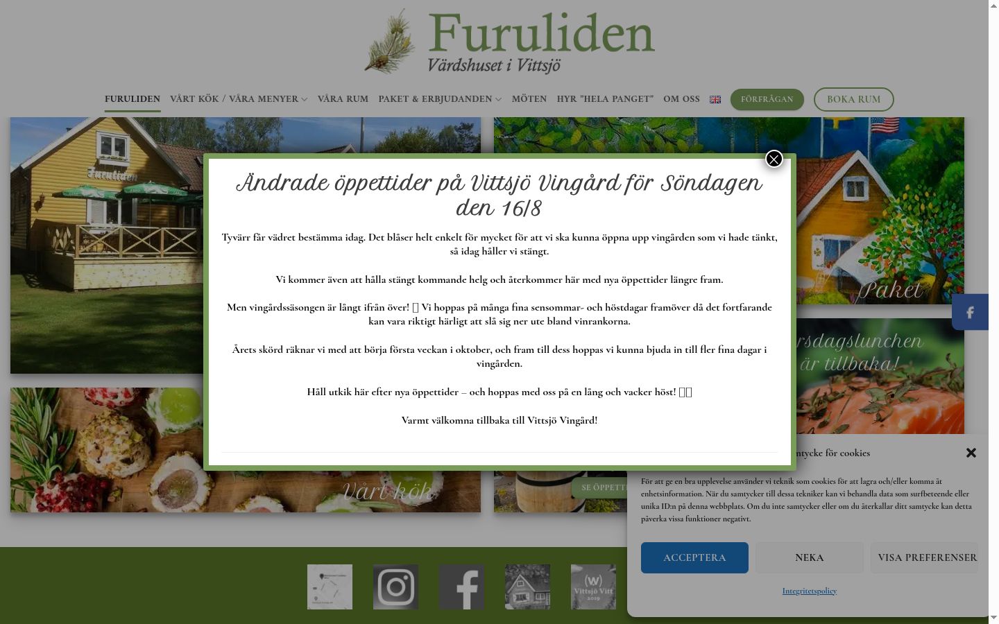 Screenshot tal-banner tal-kunsens muri qabel kwalunkwe interazzjoni