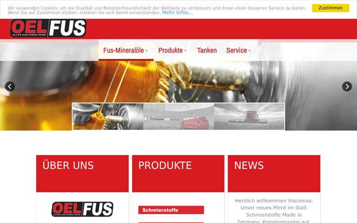 Screenshot of fus-mineraloele.de