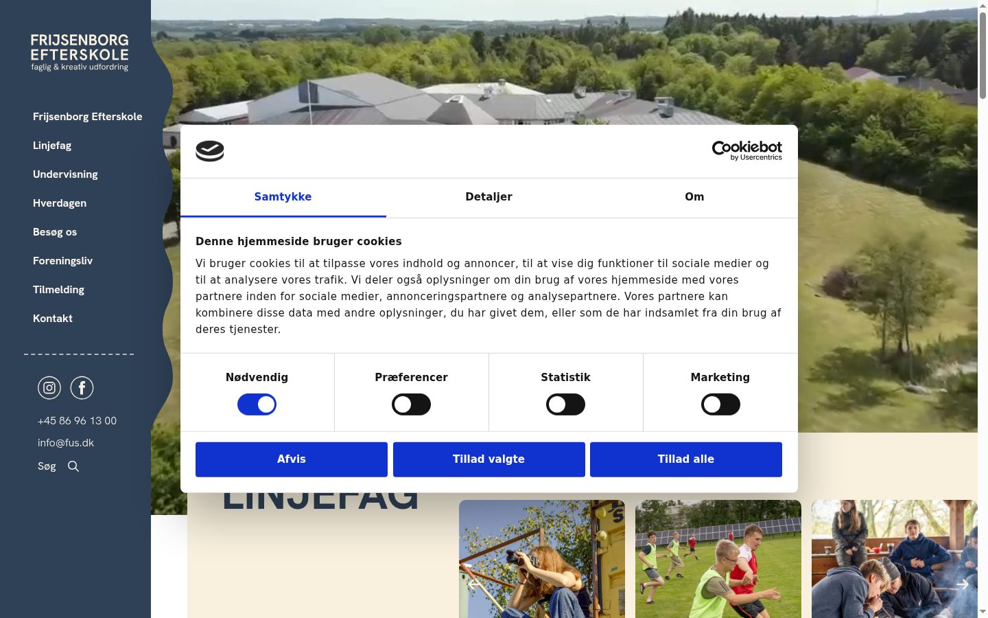 Screenshot des Einwilligungsbanners vor jeglicher Interaktion