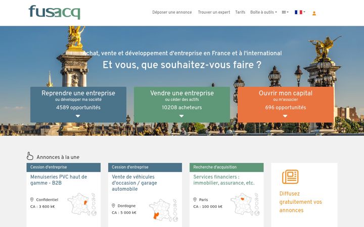 Screenshot of fusacq.com