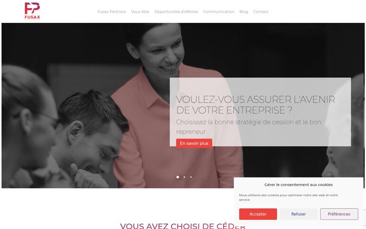 Screenshot of fusaxpartners.fr