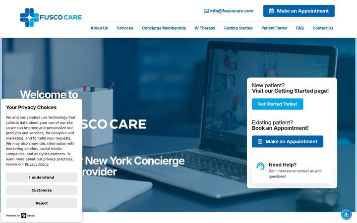 Screenshot of fuscocare.com