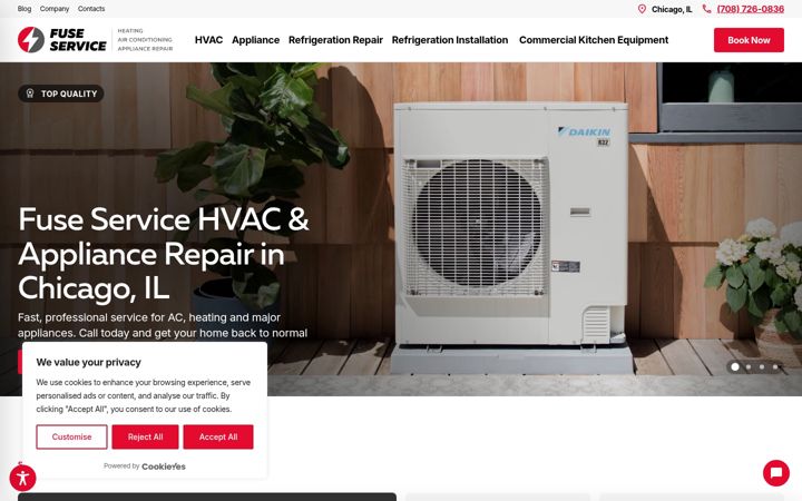 Screenshot of fusechicago.com