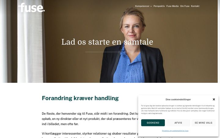 Screenshot of fusecommunication.dk