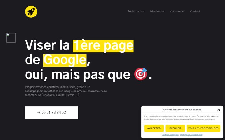Screenshot of fusee-jaune.fr