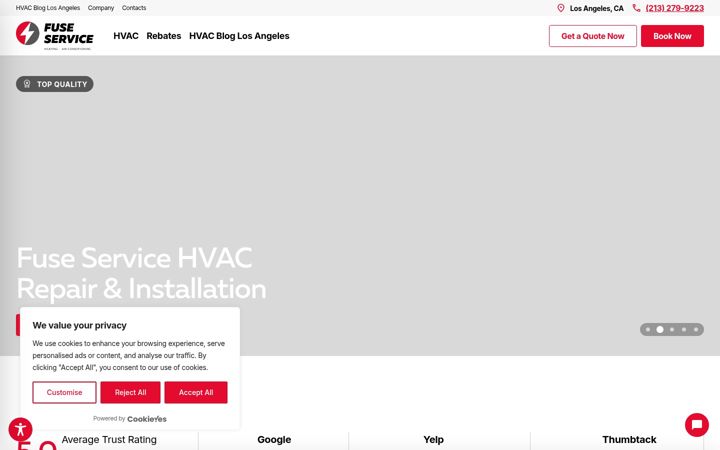 Screenshot of fuselac.com