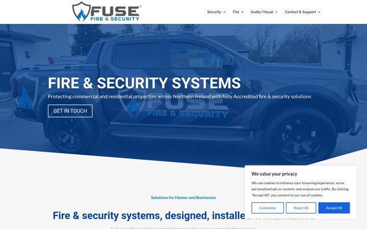 Posnetek zaslona fusesystems.co.uk
