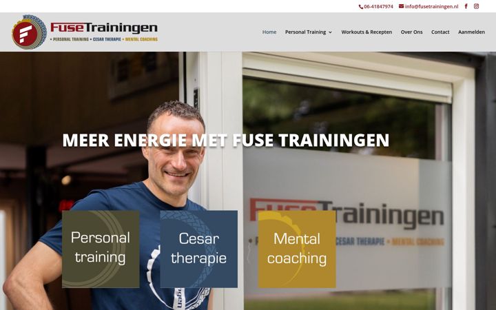 Screenshot of fusetrainingen.nl