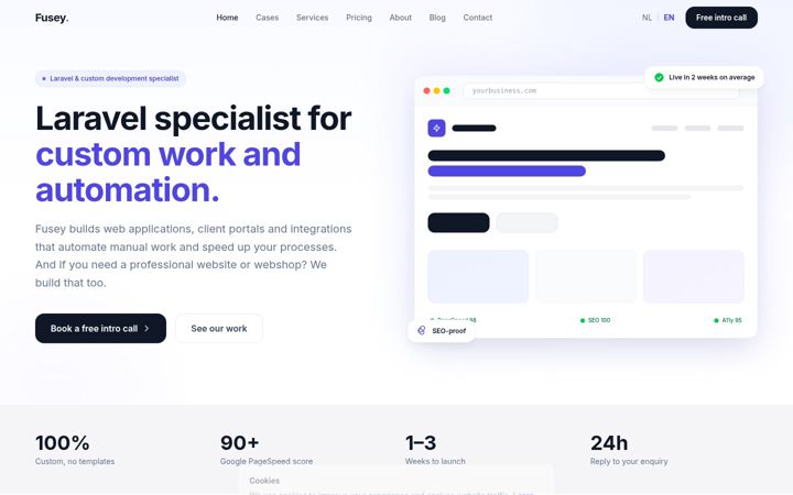 Screenshot of fusey.nl
