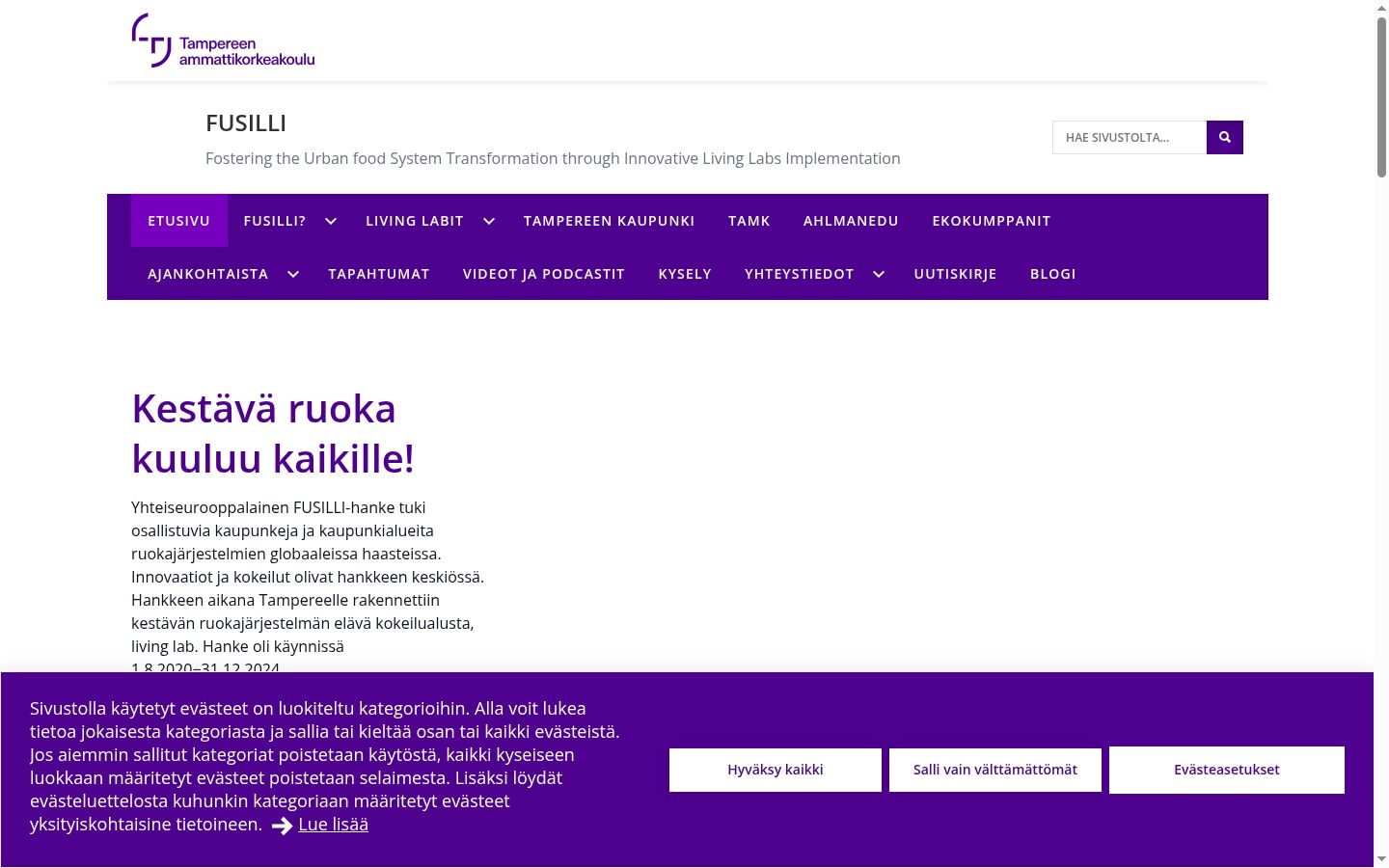 Snimka zaslona bannera za privolu prikazanog prije bilo kakve interakcije