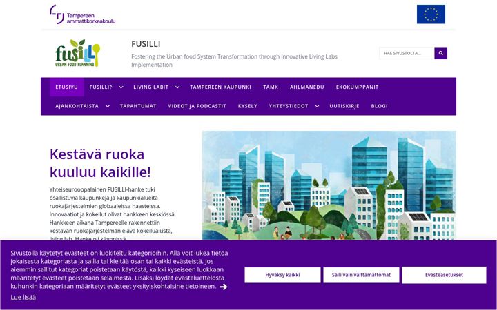 Snimka zaslona za fusilli.fi