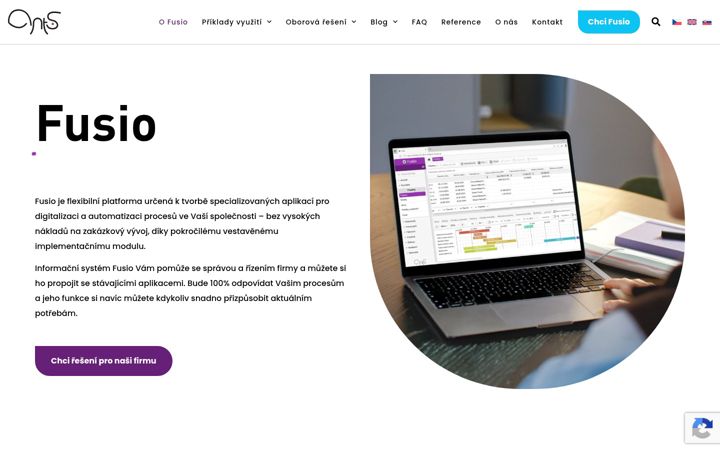 Screenshot of fusio.cz