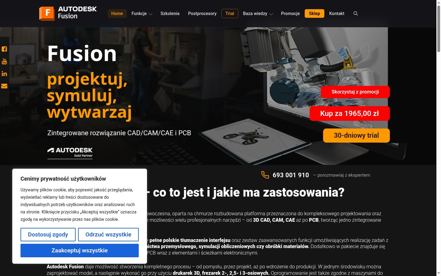 Snímka obrazovky banera súhlasu zobrazeného pred akoukoľvek interakciou
