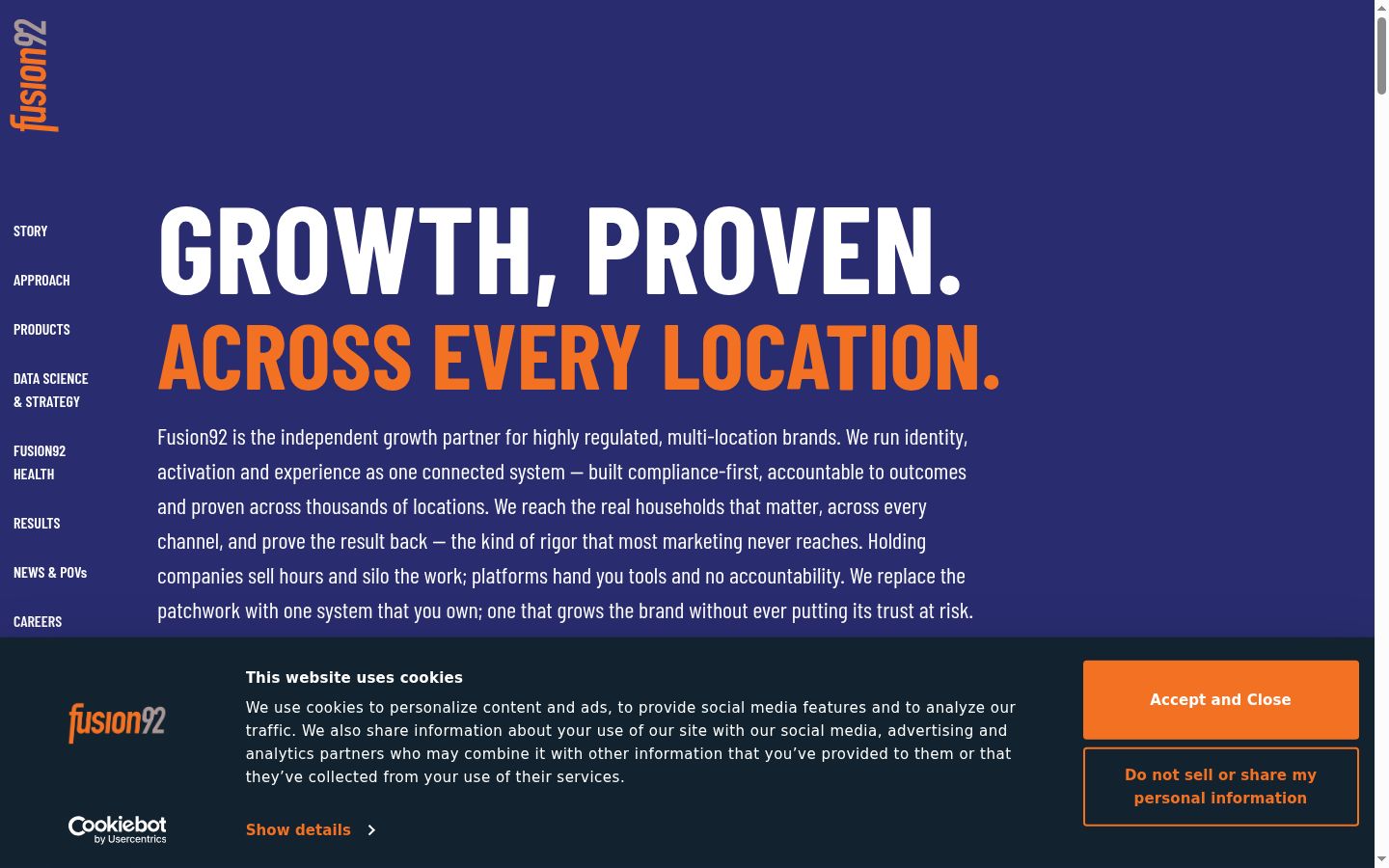 Capture d'écran de la bannière de consentement affichée avant toute interaction