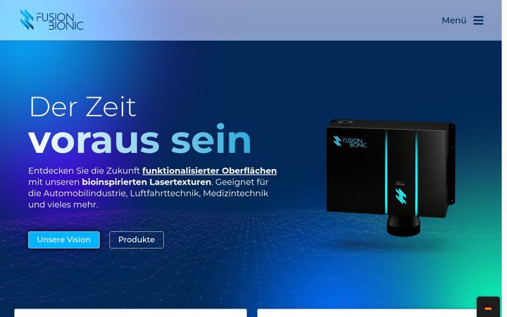 Screenshot of fusionbionic.com