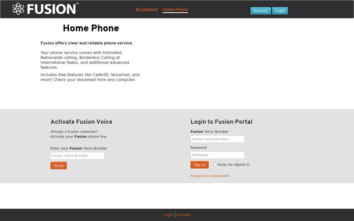 Screenshot of fusionbroadband.com