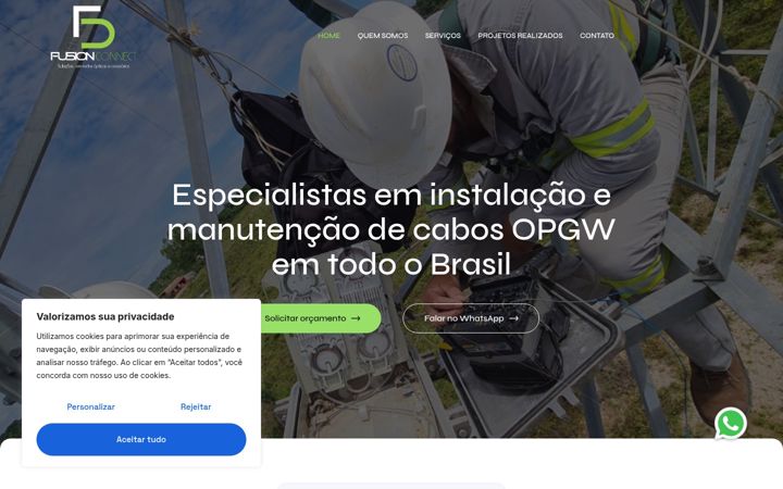 Screenshot of fusionconnect.com.br
