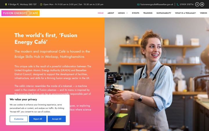 Screenshot of fusionenergycafe.org