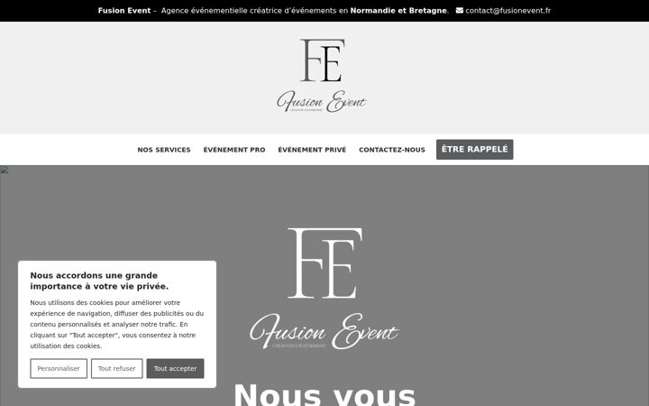 Screenshot of fusionevent.fr