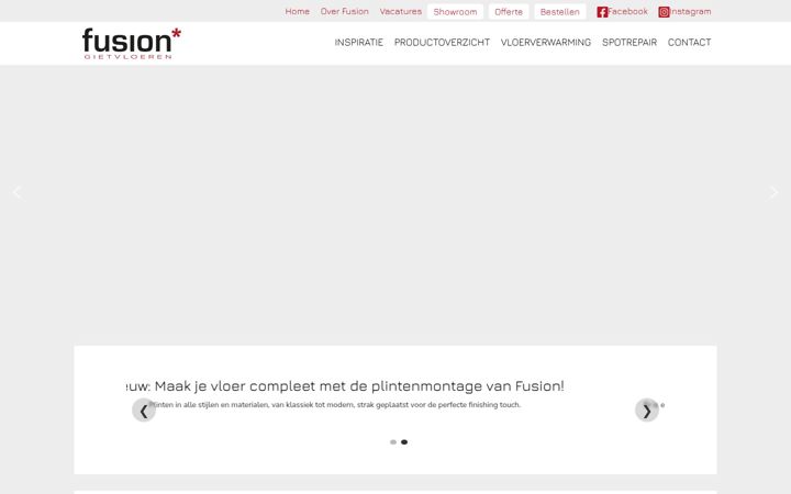 Screenshot of fusiongietvloeren.nl