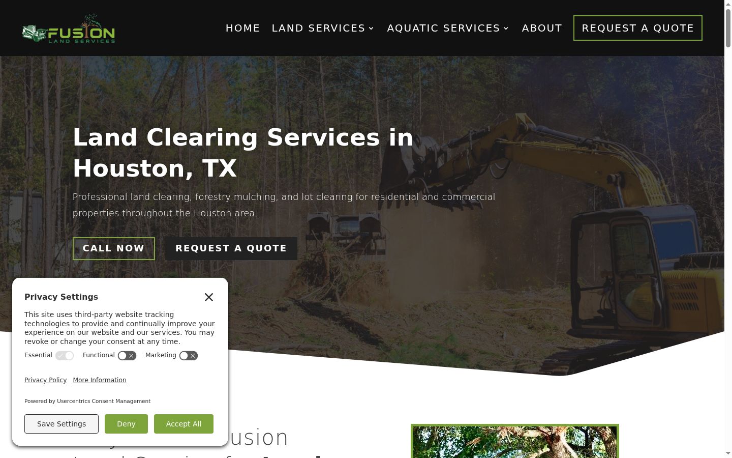 Screenshot of the consent banner shown before any interaction