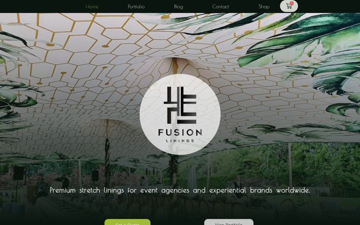 Screenshot of fusionlinings.com