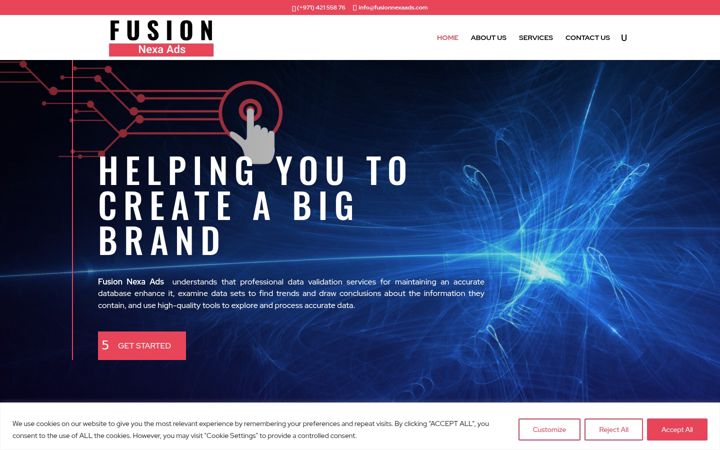 Screenshot of fusionnexaads.com