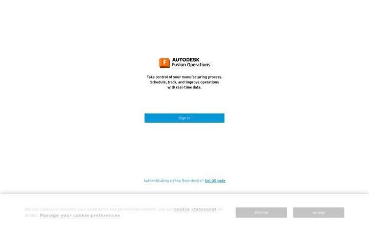 Screenshot of fusionoperations.autodesk.com
