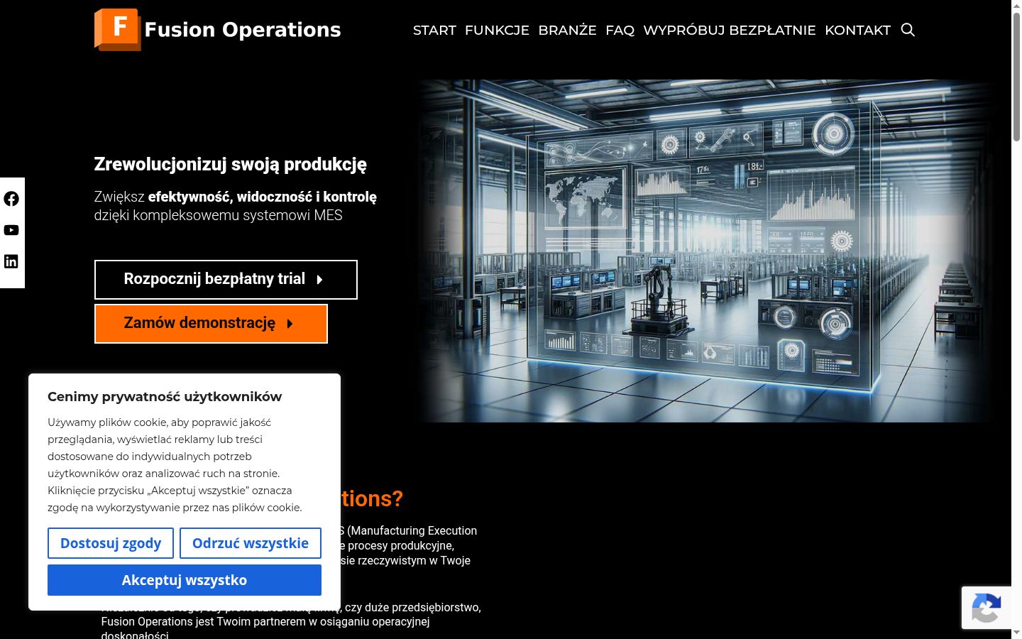 Screenshot des Einwilligungsbanners vor jeglicher Interaktion