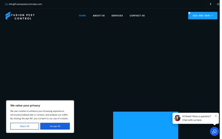 Screenshot of fusionpestcontrolaz.com