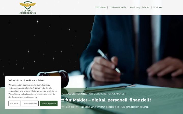 Screenshot of fusionsabsicherung.com