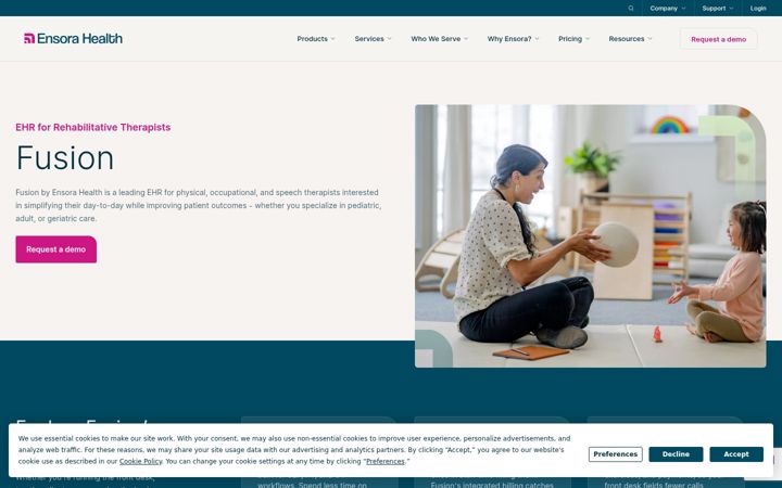 Screenshot of fusionwebclinic.com