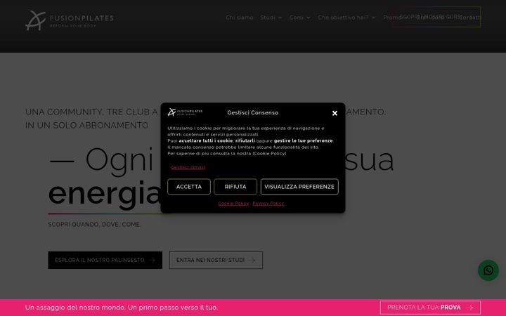 Screenshot of fusionyoga.it