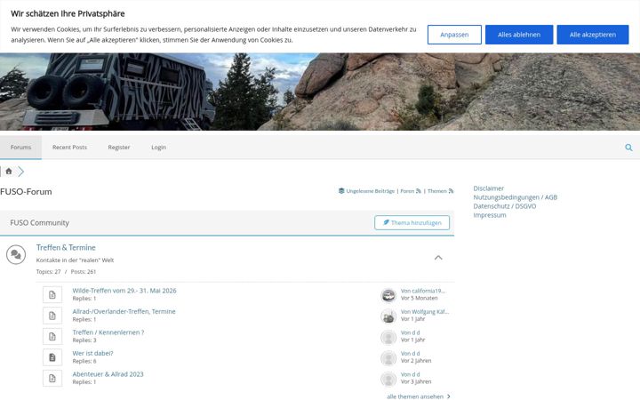 Posnetek zaslona fuso-forum.de
