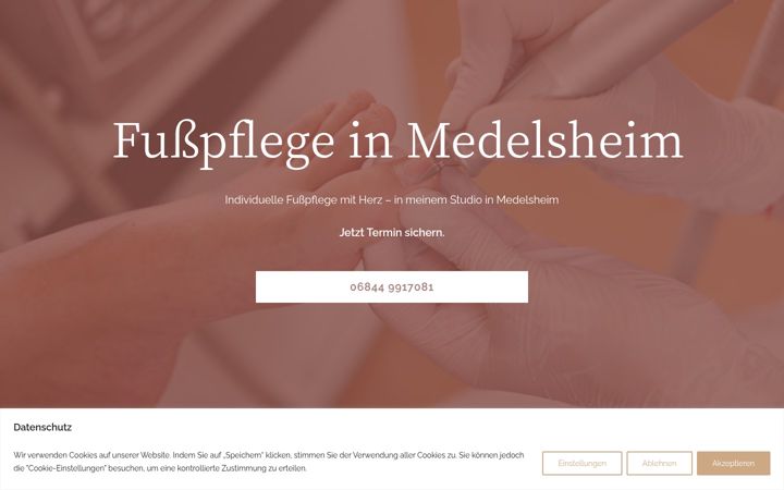 Screenshot of fuss-zeit-medelsheim.de