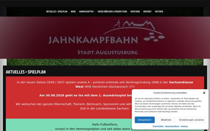Skærmbillede af fussball-eintracht.de