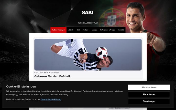 Screenshot of fussball-freestyler.com