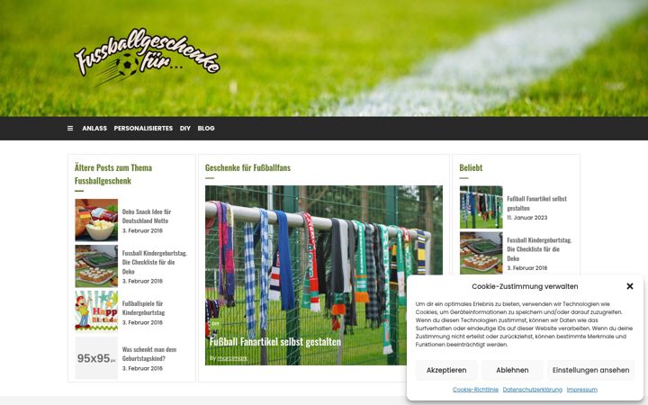Screenshot of fussball-geschenke-fuer.de