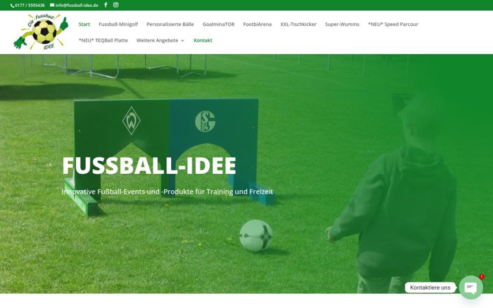 Skærmbillede af fussball-idee.de