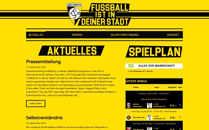 Skærmbillede af fussball-ist-in-deiner-stadt.de