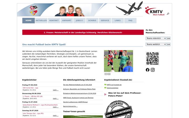 Skærmbillede af fussball-kmtv.de