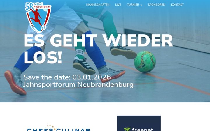 Screenshot ta' fussball-knabenturnier.de