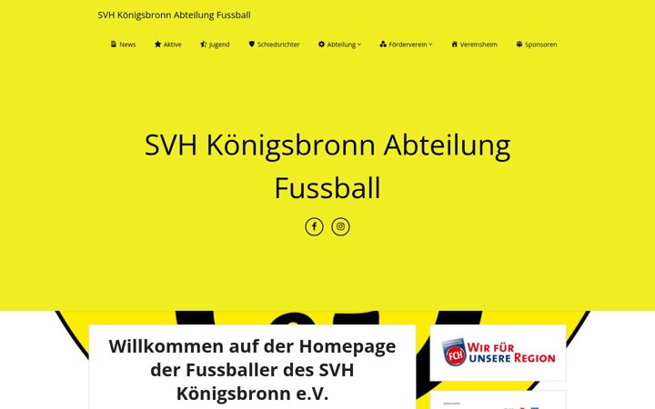 Skærmbillede af fussball-koenigsbronn.de