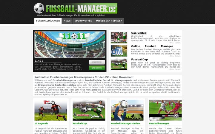 Screenshot of fussball-manager.cc