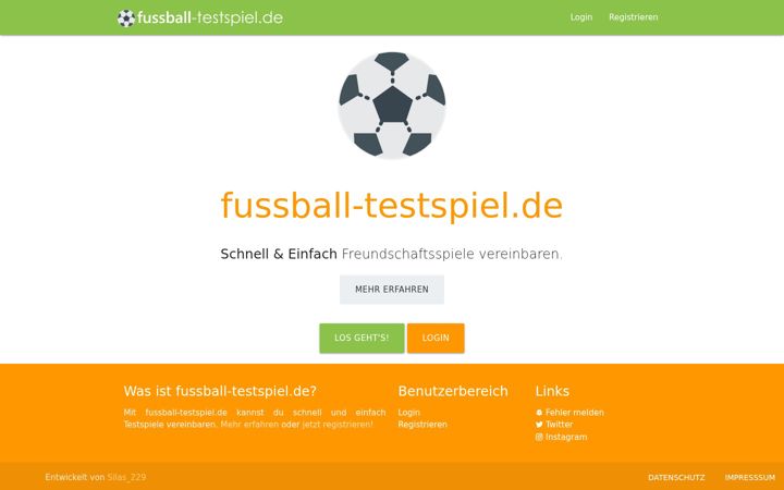 Skærmbillede af fussball-testspiel.de